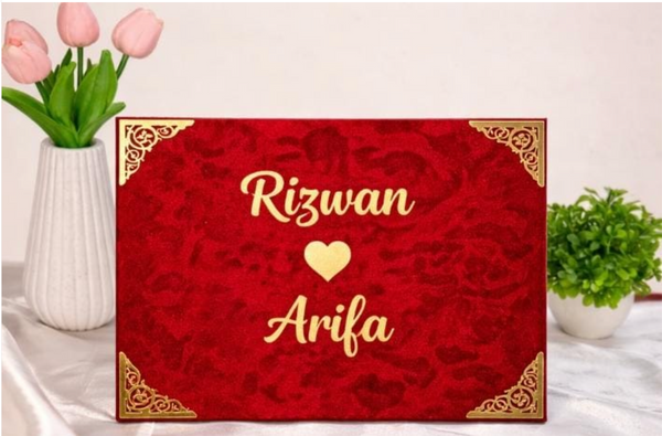 Nikahnama Box (Pattern Maroon)