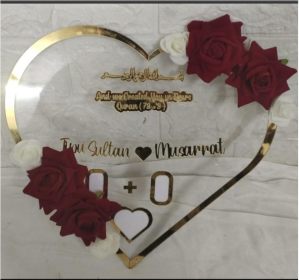 Nikahnama Thumboard (Heart Shape)