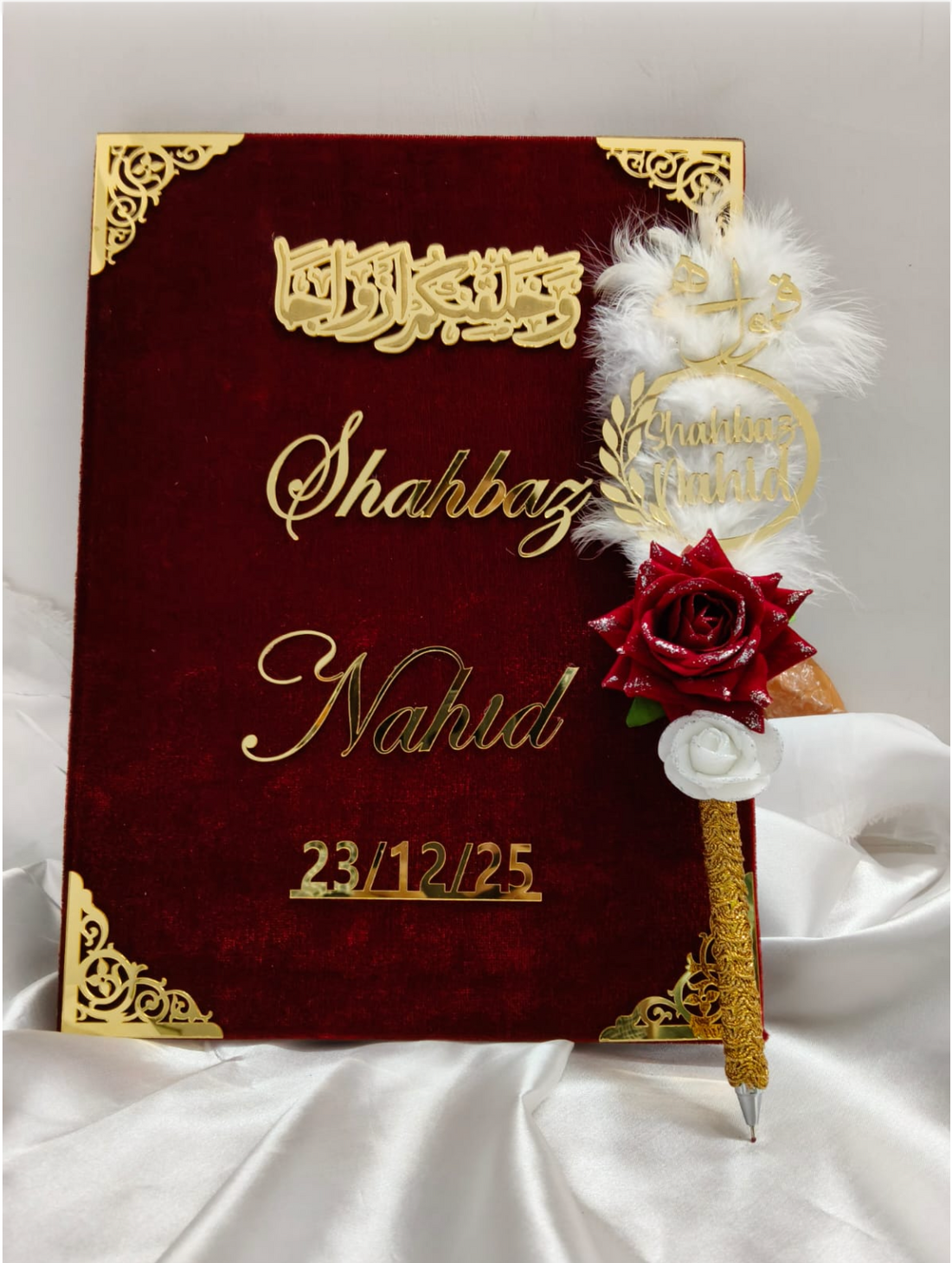 Nikahnama Booklet + Pen (Maroon)